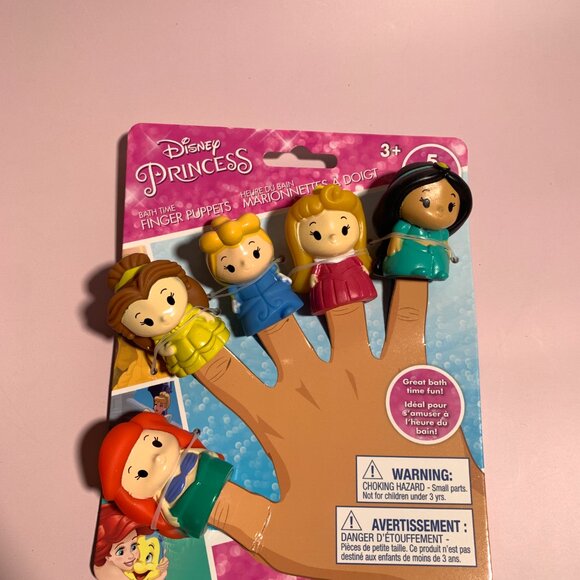 Disney Princess Bath Time Finger Puppets Set - Ariel, Belle, Cinderella, Aurora, - Picture 8 of 8